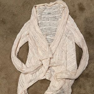 NWT Abercrombie & Fitch pink crochet cardigan sweater